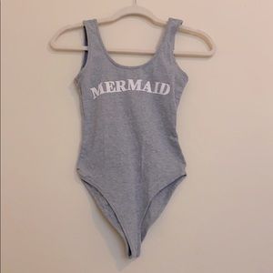 Grey woman bodysuit
